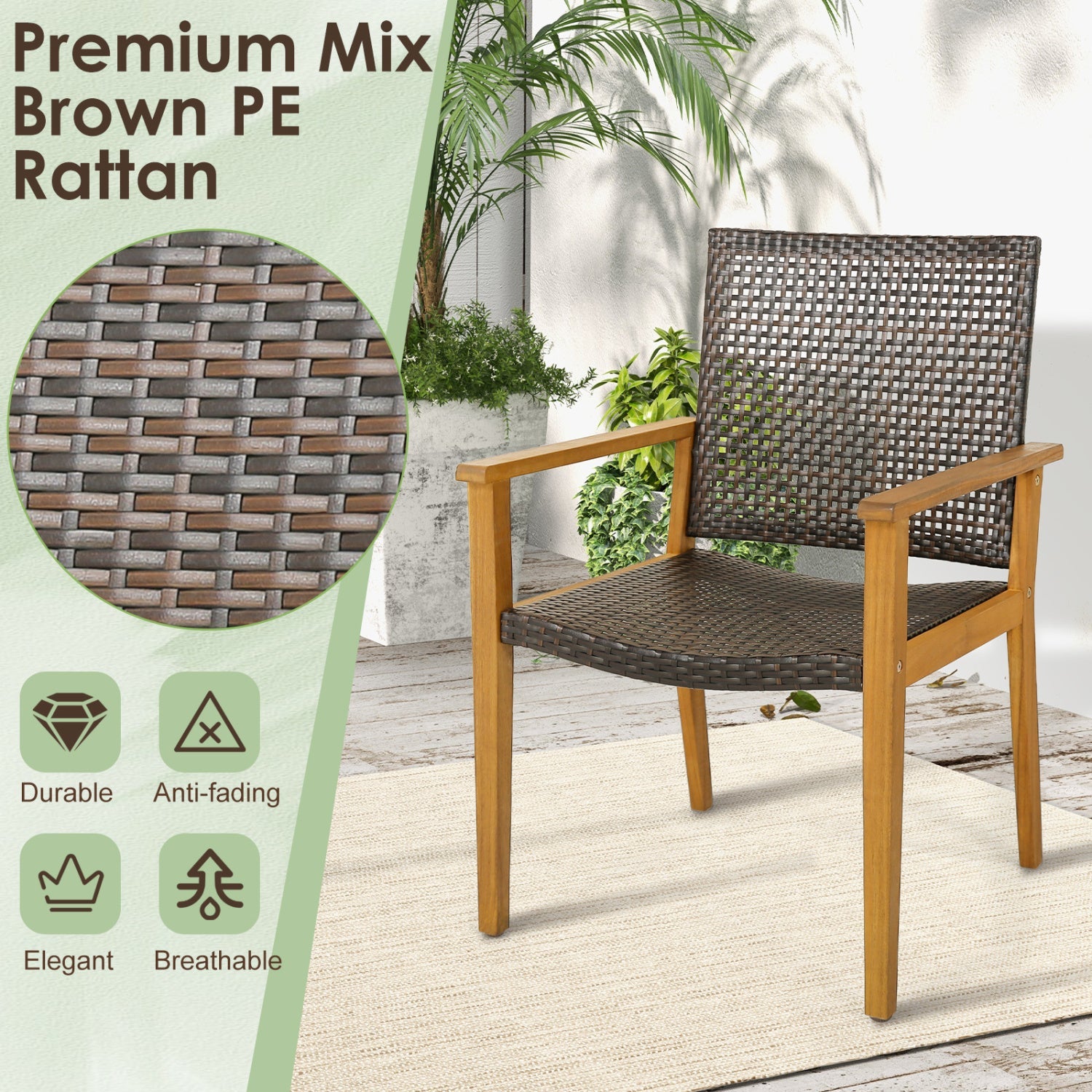 Costway 9-Piece Expandable Patio Dining Set Deck Garden 97304680 New