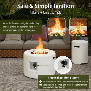 Costway 40,000 BTU Fire Pit Table Set Hideaway Tank Holder 23842231 New