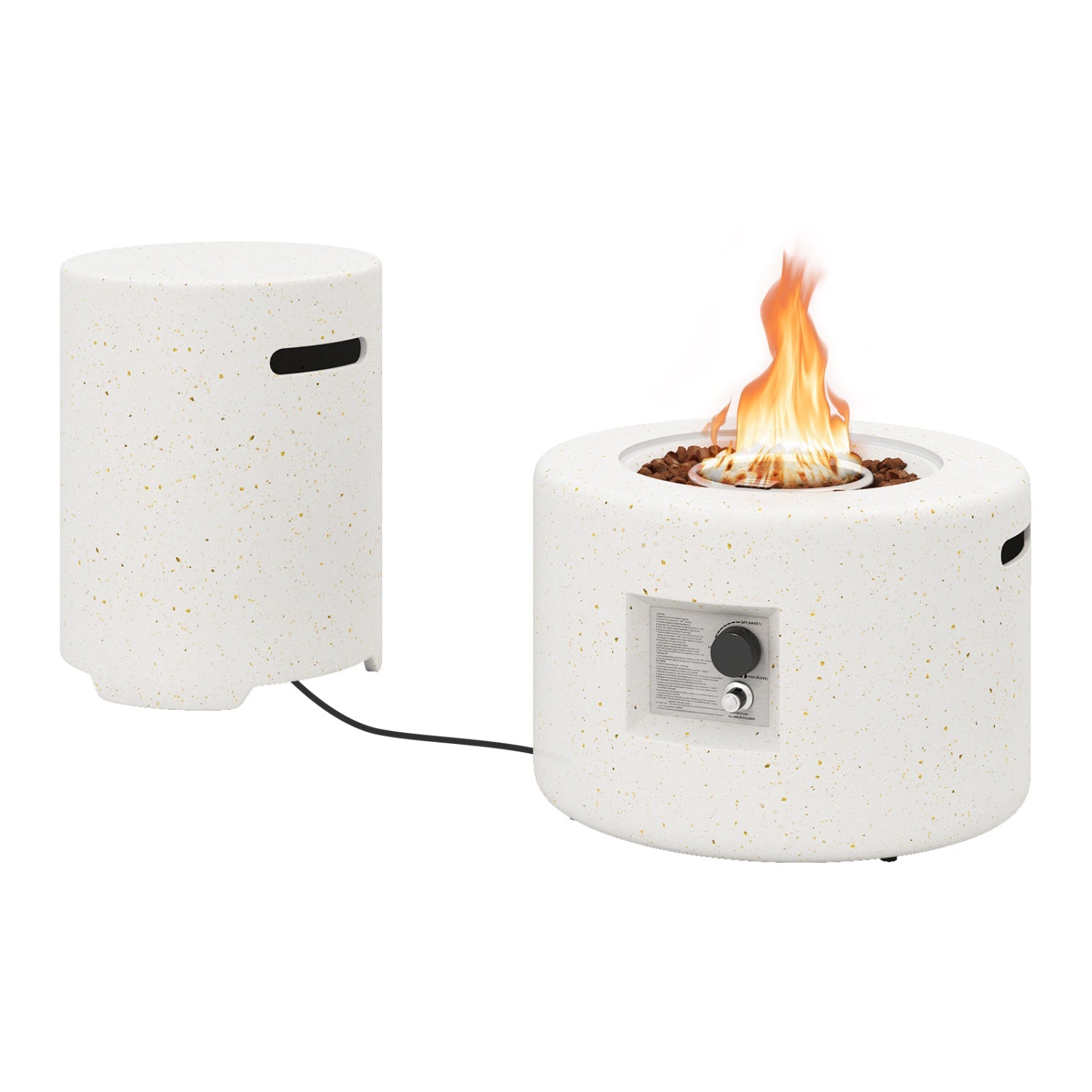 Costway 40,000 BTU Fire Pit Table Set Hideaway Tank Holder 23842231 New