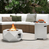 Costway 40,000 BTU Fire Pit Table Set Stainless Steel Burner 19344413 New