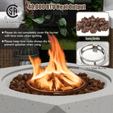 Costway 40,000 BTU Fire Pit Table Set Stainless Steel Burner 19344413 New