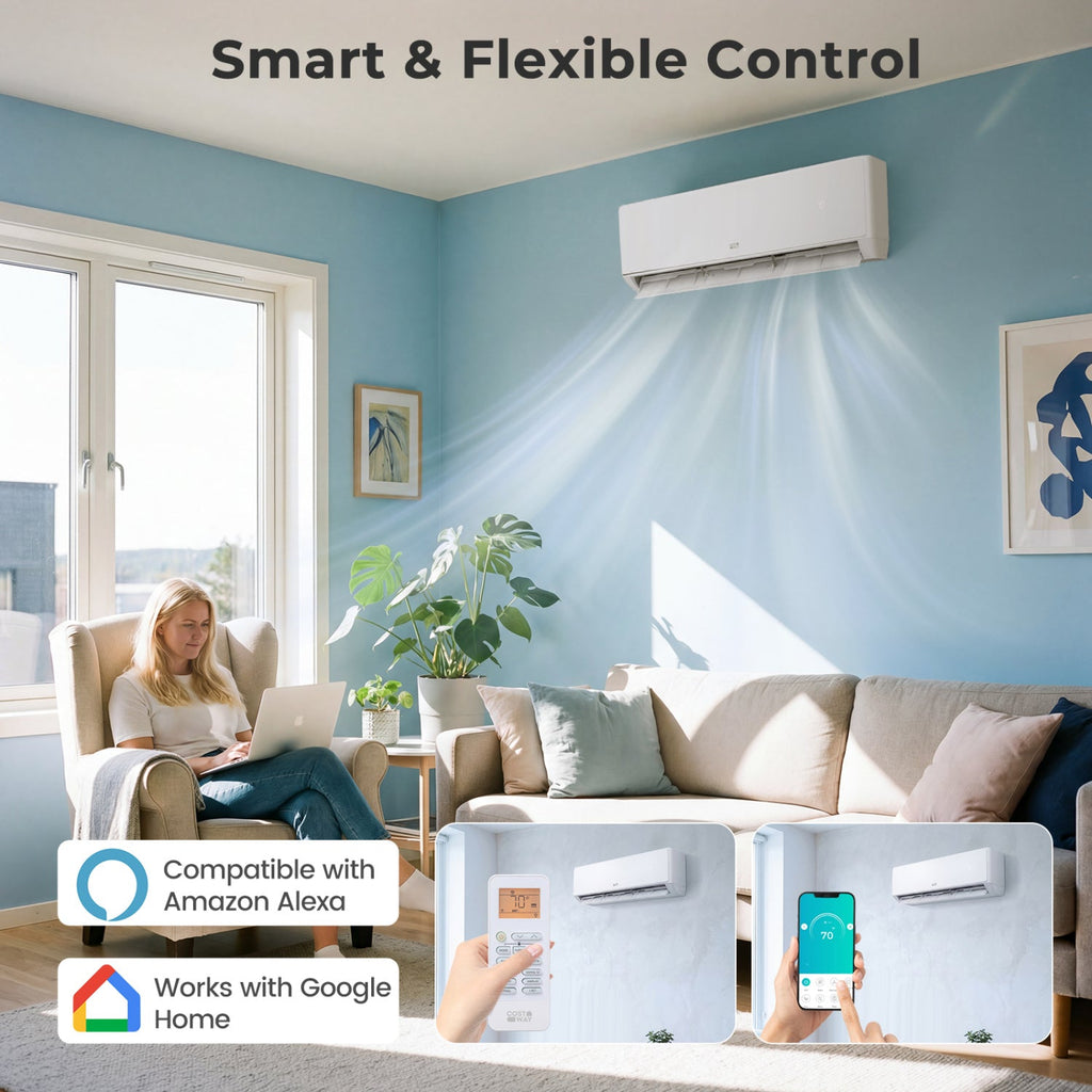 Costway X-Pro 35000 BTU 3 Zone 22.5 SEER2 Mini Split AC Heat Pump 82880680 New