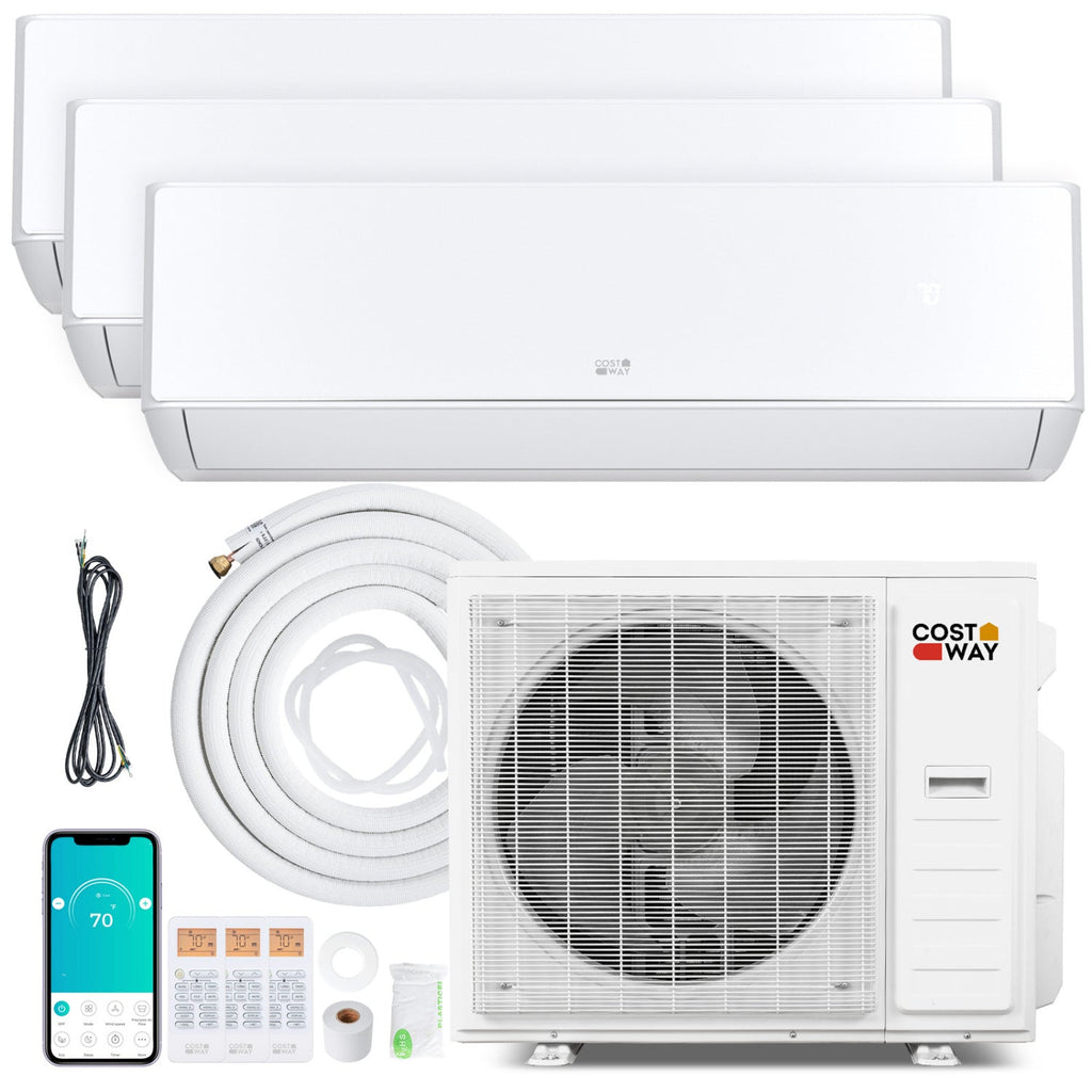 Costway X-Pro 35000 BTU 3 Zone 22.5 SEER2 Mini Split AC Heat Pump 82880680 New