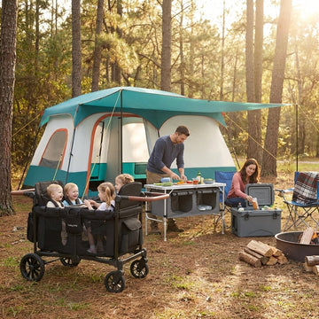 Costway 4-in-1 Family Camping Gear Set Tent Wagon Table Cooler 99208453 New