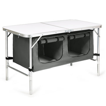 Costway 4-in-1 Family Camping Gear Set Tent Wagon Table Cooler 99208453 New