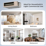 Costway X-Pro 35,000 BTU 2 Zone 22.5 SEER2 Concealed Ducted Mini Split AC 55149551 New