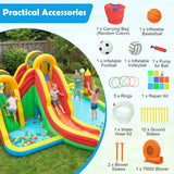 Costway 8-in-1 Giant Bounce House Water Park w/ 2 Long Slides & 750W Blower 54665035 New