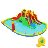 Costway 8-in-1 Giant Bounce House Water Park w/ 2 Long Slides & 780W Blower 23594418 New