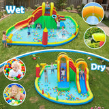 Costway 8-in-1 Giant Bounce House Water Park w/ 2 Long Slides & 780W Blower 23594418 New