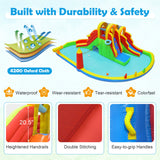 Costway 8-in-1 Giant Bounce House Water Park w/ 2 Long Slides & 780W Blower 23594418 New