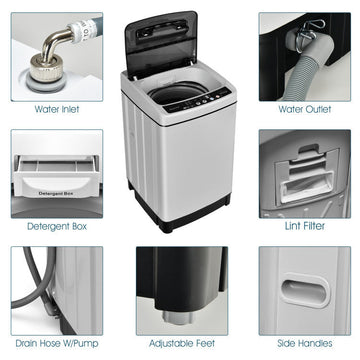 Costway Compact Washer Dryer Combo Automatic Washing Machine Tumble Dryer 47366136 New