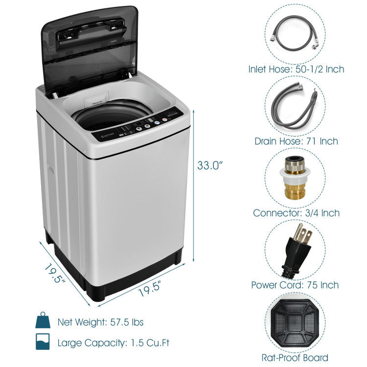 Costway Compact Washer Dryer Combo Automatic Washing Machine Tumble Dryer 47366136 New