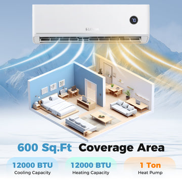 Costway 12000 BTU Smart Mini Split AC Heater Alexa Google Assistant 31687049 New