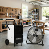 Costway Commercial Dehumidifier Heavy-Duty Metal Floor Fan Combo 92623066 New