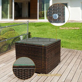Costway 6-Pc Patio Rattan Furniture Inflatable Water Slide Park w/ 680W Blower 84924945 New