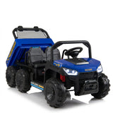 Costway 24V Kids 2-Seater 4WD Ride-On Dump Truck Electric Dump Bed 17438422 New