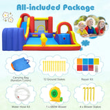 Costway 7-in-1 Outdoor Bounce House Dual Slides 680W Blower 99400419 New