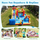 Costway 7-in-1 Outdoor Bounce House Dual Slides 680W Blower 99400419 New