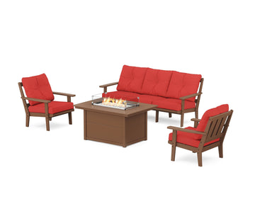 Oxford Deep Seating Fire Pit Table Set