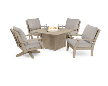 Braxton 5-Piece Deep Seating Set with Fire Table