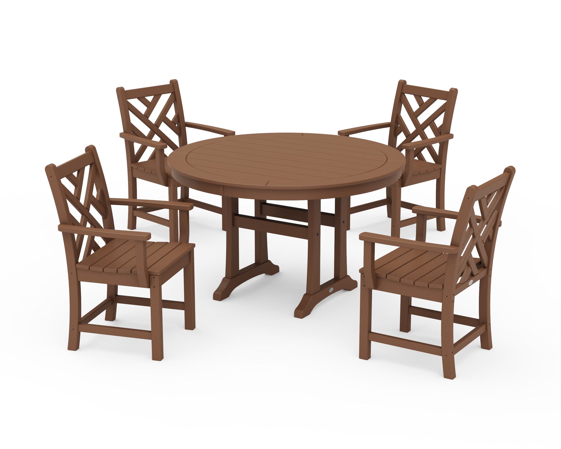Chippendale 5-Piece Nautical Trestle Dining Arm Chair Set