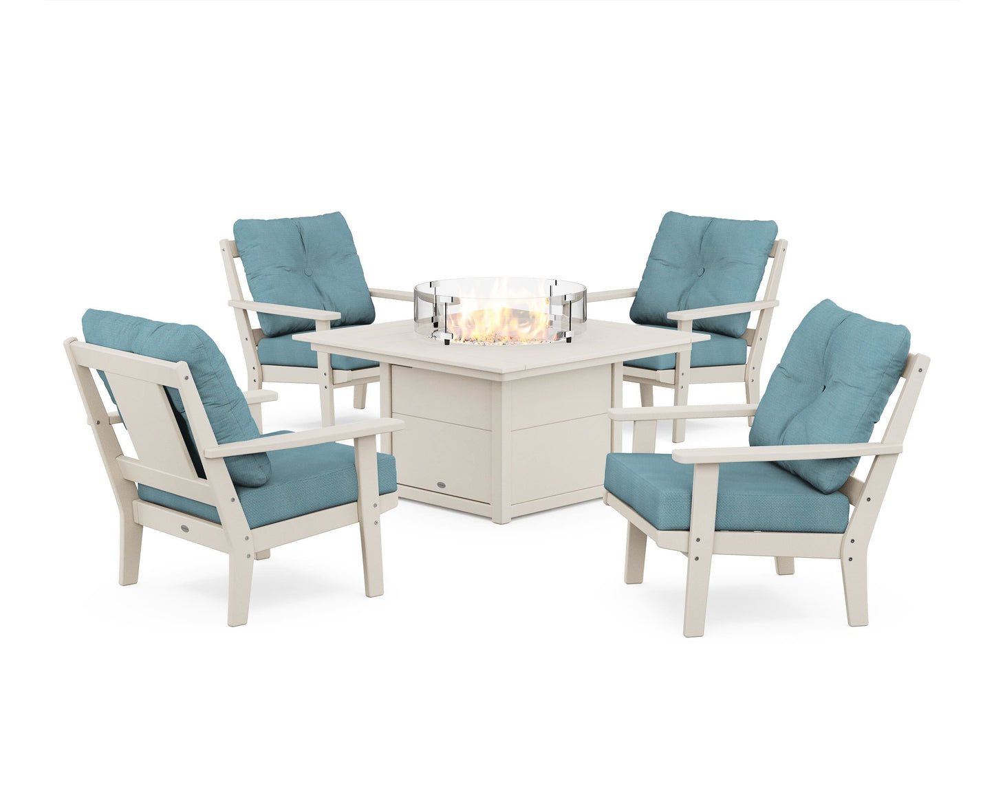 Prairie 5-Piece Deep Seating Set with Fire Pit Table