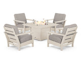 Harbour 5-Piece Conversation Set with Fire Pit Table