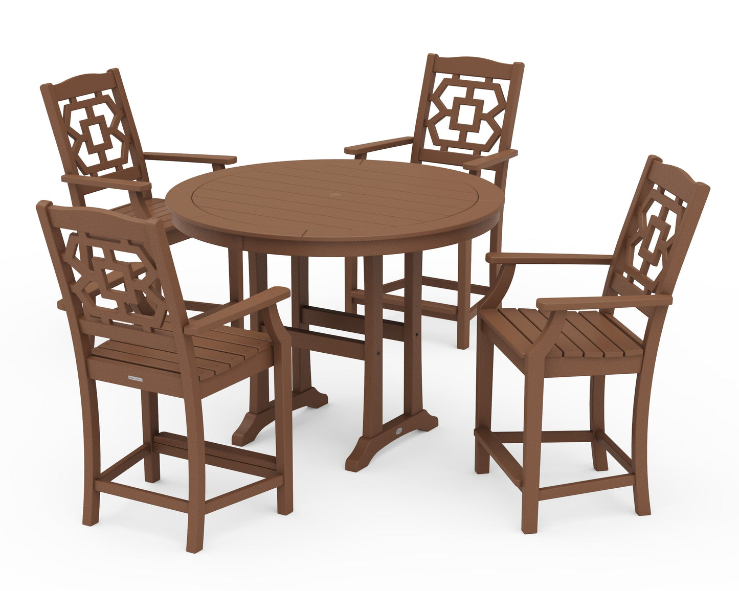 Chinoiserie 5-Piece Round Counter Set