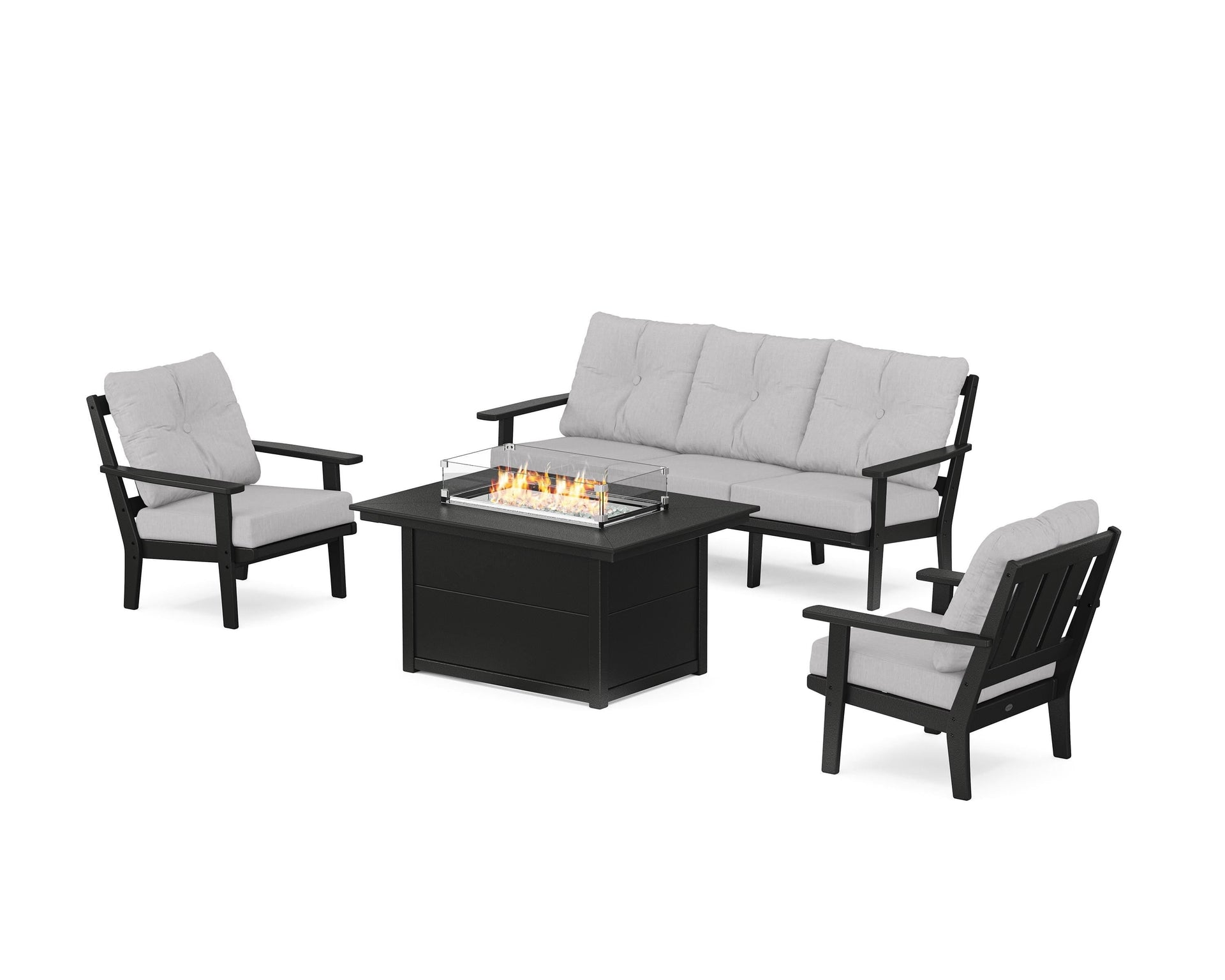 Oxford Deep Seating Fire Pit Table Set