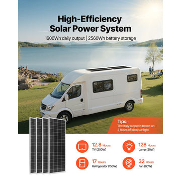 Vevor Solar Power Kit 400W 12V Complete Off-Grid System New