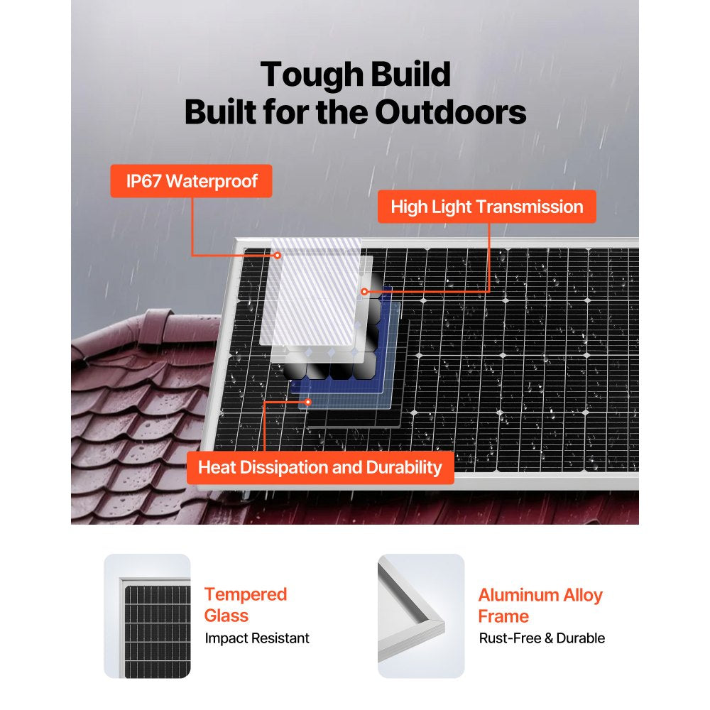 Vevor Solar Power Kit 400W 12V Complete Off-Grid System for RV Home Camping Boats New