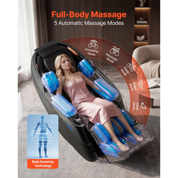Vevor Massage Chair 4D Zero-Gravity Full Body Recliner with Extendable Footrest New