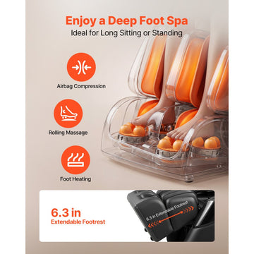 Vevor Massage Chair 4D Zero-Gravity Full Body Recliner with Extendable Footrest New