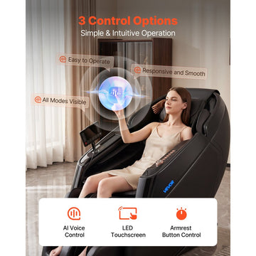 Vevor Massage Chair 4D Zero-Gravity Full Body Recliner with Extendable Footrest New