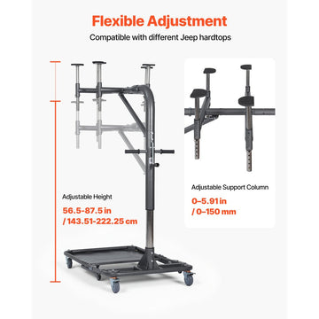 Vevor Hard Top Remover Lift Foldable Jeep Hardtop Removal and Storage System New