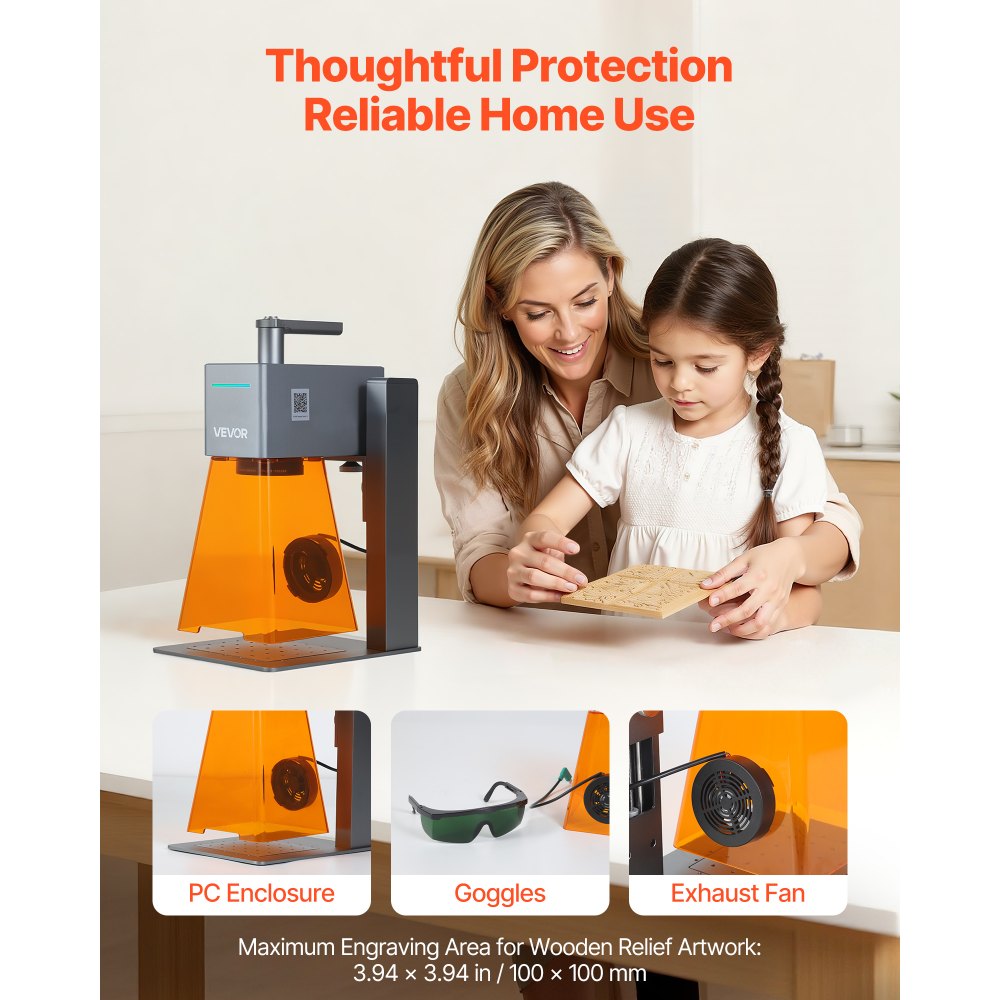 Vevor Laser Engraver Portable 12W Blue Handheld Engraver and Cutter New