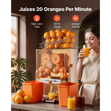 Vevor Juicer Commercial Orange Juicer Machine 120W Electric Orange Juice Press New
