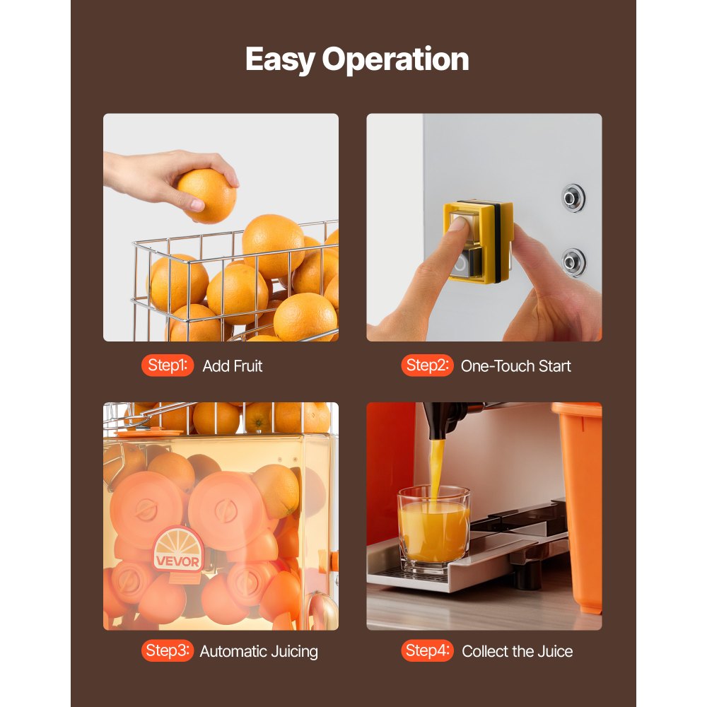 Vevor Commercial Orange Juicer Machine 120W Electric Citrus Press with Faucet New