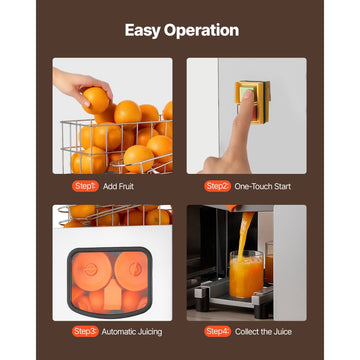 Vevor Orange Juicer Commercial Automatic Feed Press New