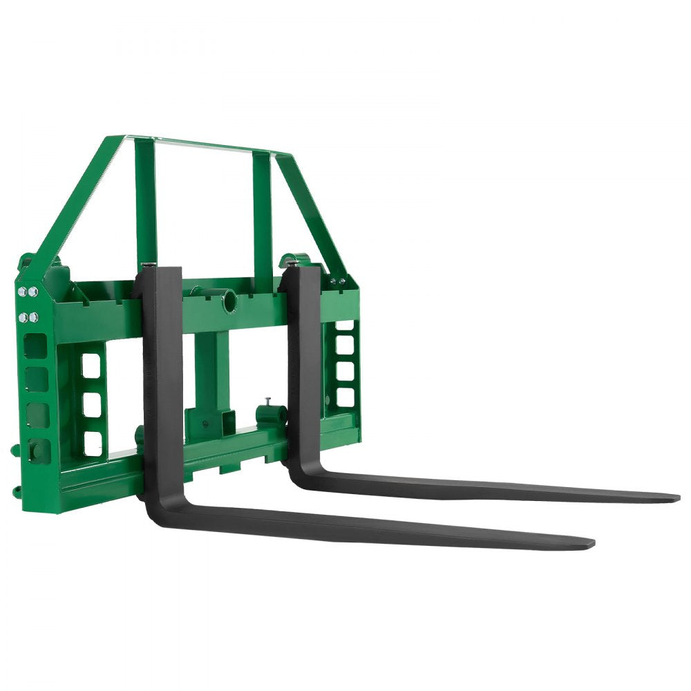 Vevor Pallet Fork Frame Attachment 48" Skid Steer Forks for JD Tractors New