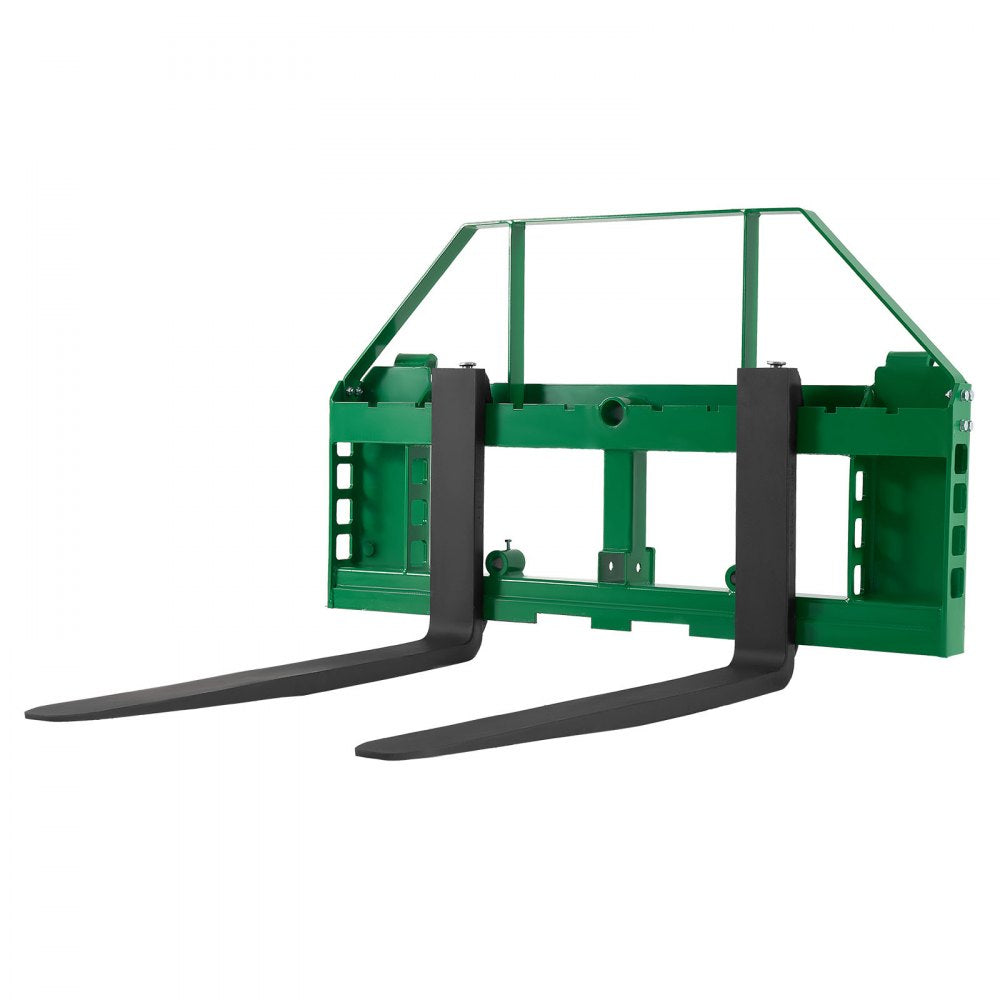 Vevor Pallet Fork Frame Attachment 48" Skid Steer Forks for JD Tractors New