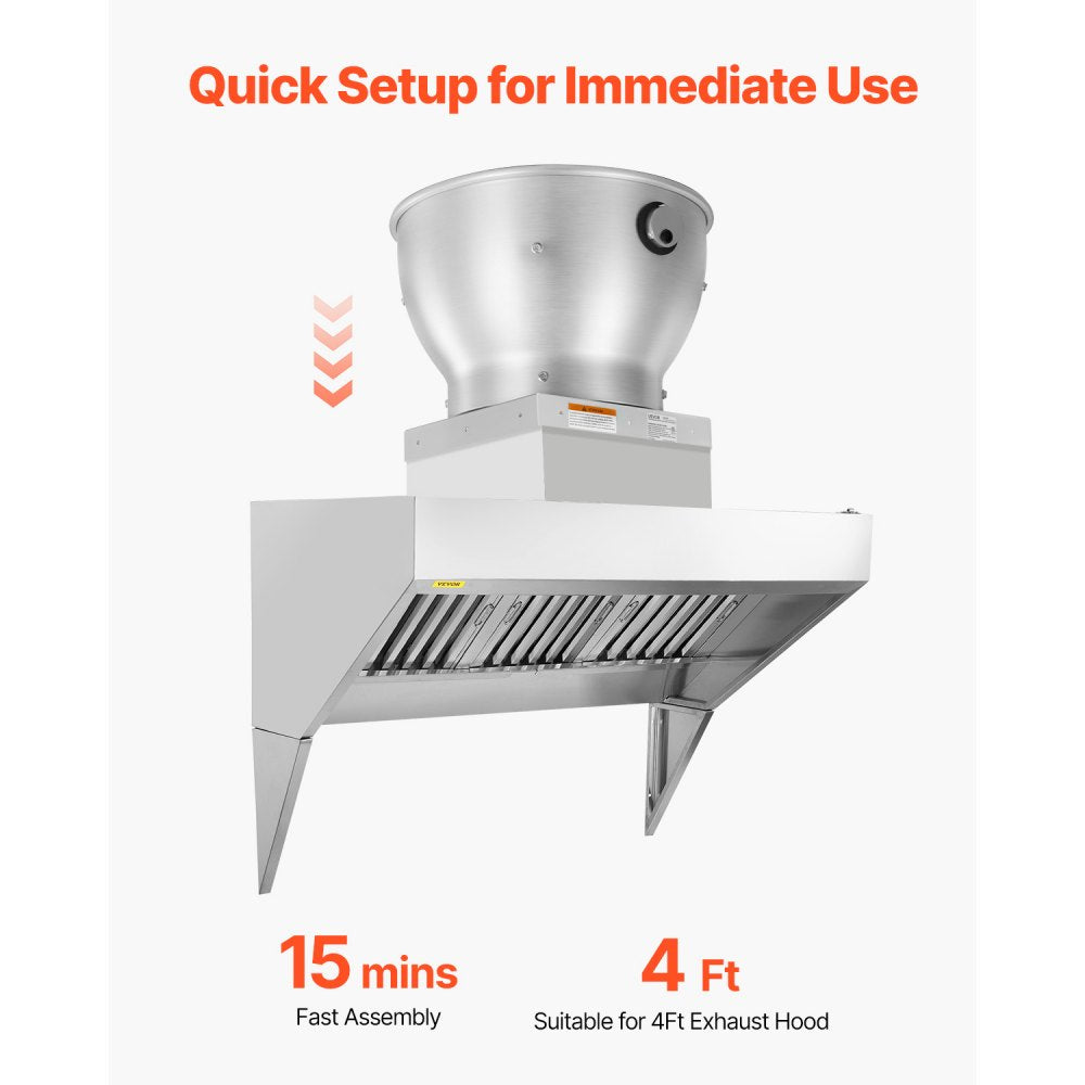 Vevor Exhaust Fan Commercial Kitchen 612 CFM Direct Drive Hood Vent New