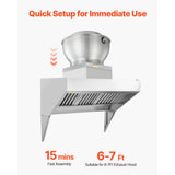 Vevor Commercial Kitchen Exhaust Fan 1616 CFM Direct Drive Food Truck Hood Vent New