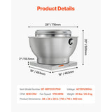 Vevor Commercial Kitchen Exhaust Fan 1616 CFM Direct Drive Food Truck Hood Vent New