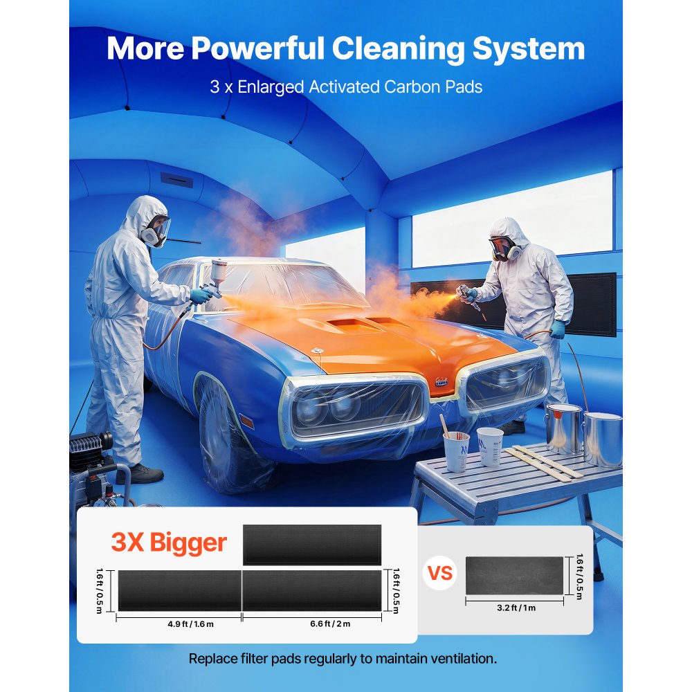 Vevor Inflatable Paint Booth 21' x 13' x 10' Portable Spray Booth for Pickup Trucks & Furniture New