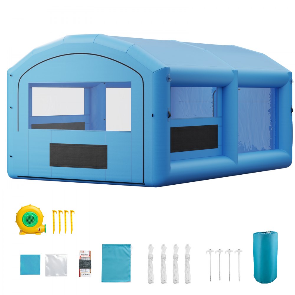 Vevor Inflatable Paint Booth 21' x 13' x 10' Portable Spray Booth for Pickup Trucks & Furniture New