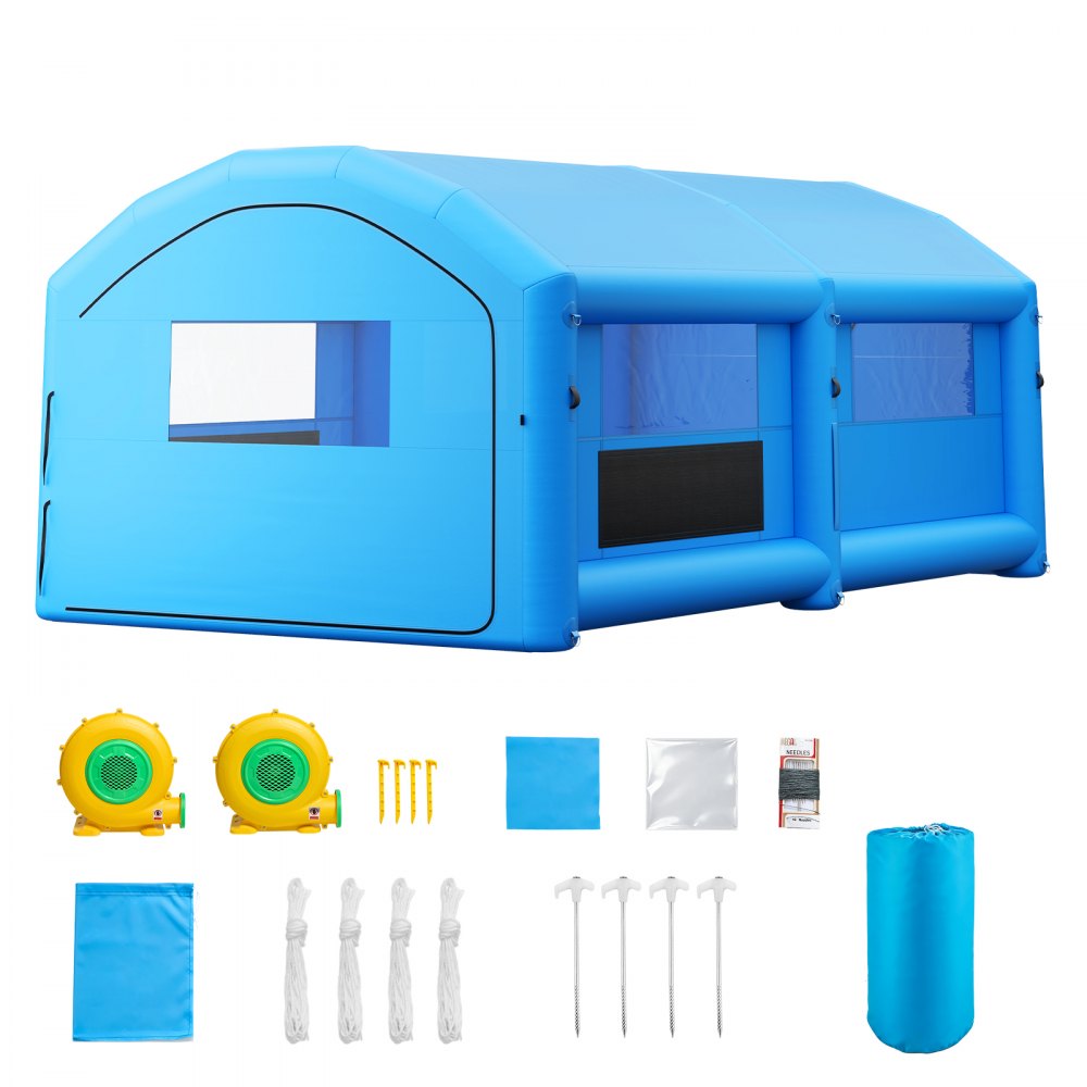 Vevor Inflatable Paint Booth 23 x 13 x 9' Portable Spray Booth Tent New