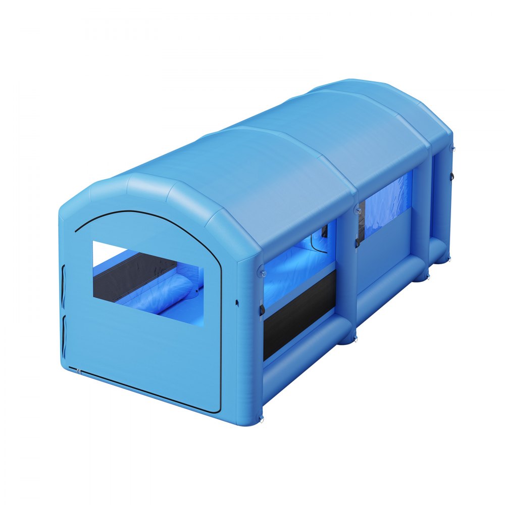 Vevor Inflatable Paint Booth Portable Spray Booth with Changing Area 20' x 10' x 8' Blue New