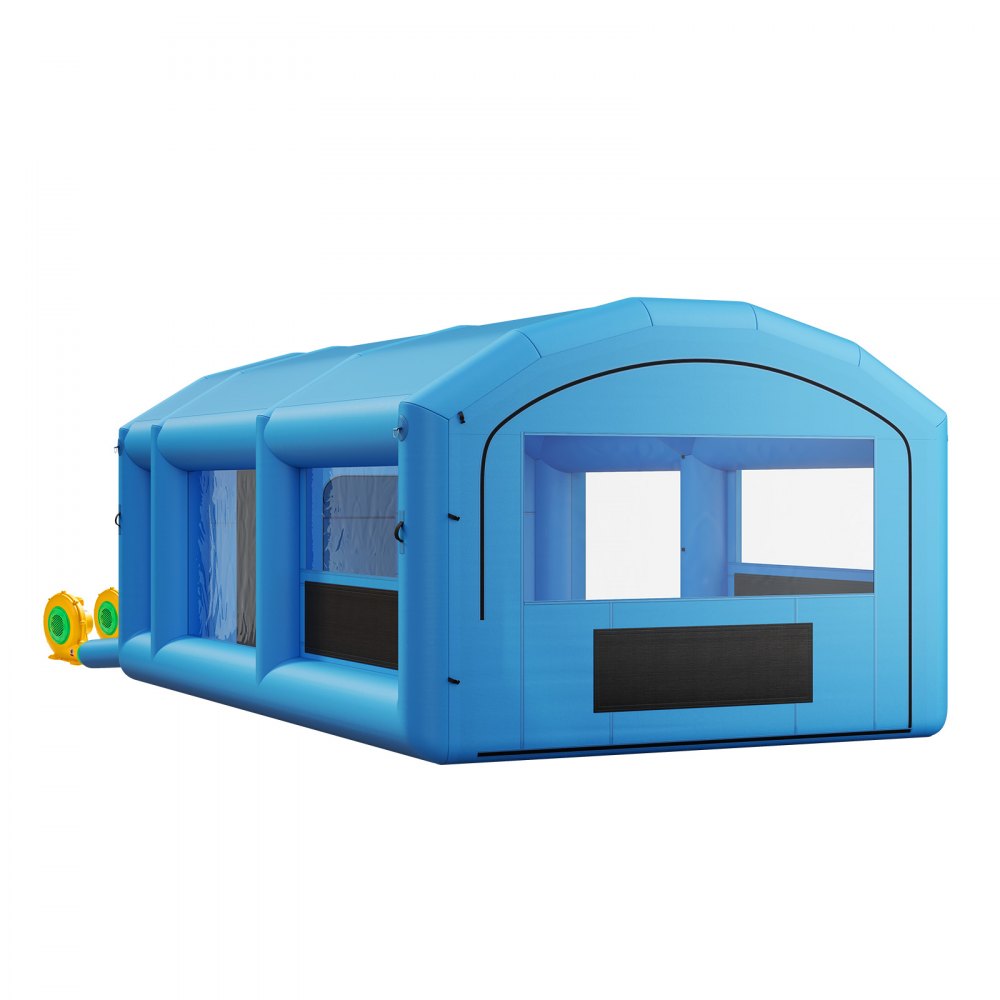 Vevor Inflatable Paint Booth 23' x 13' x 9' Portable Spray Booth with Changing Area Blue New