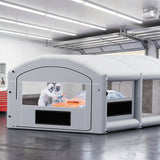 Vevor Inflatable Paint Booth 26 x 15 x 10' Portable Spray Booth for Mid-Size Pickup & Furniture Gray New